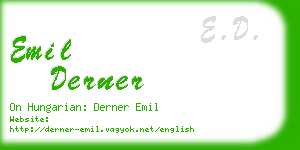 emil derner business card